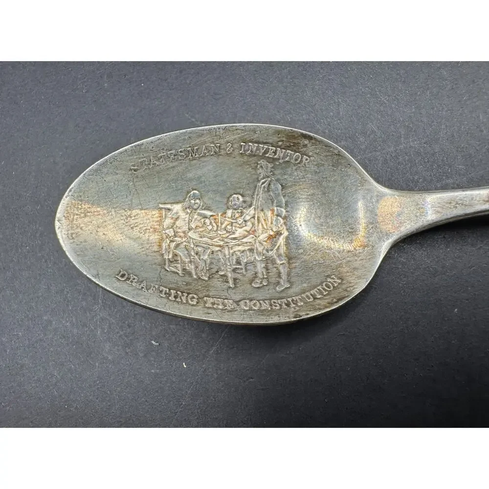 Vintage International Distinguished Americans Silver Spoon Benjamin Franklin